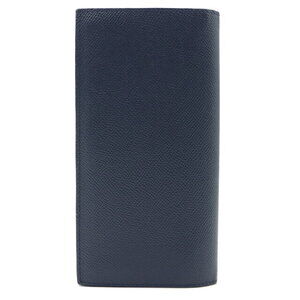 Burberry black bifold long leather wallet